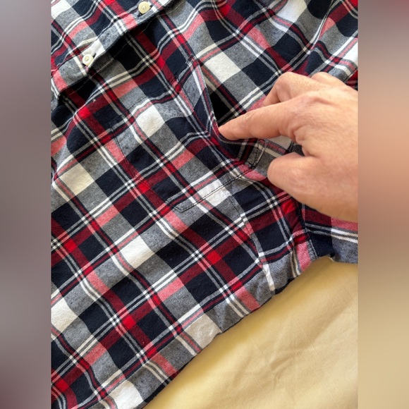 Tommy Hilfiger Gray/navyblue and Red Plaid Shirt Size L/G - Picture 14 of 15